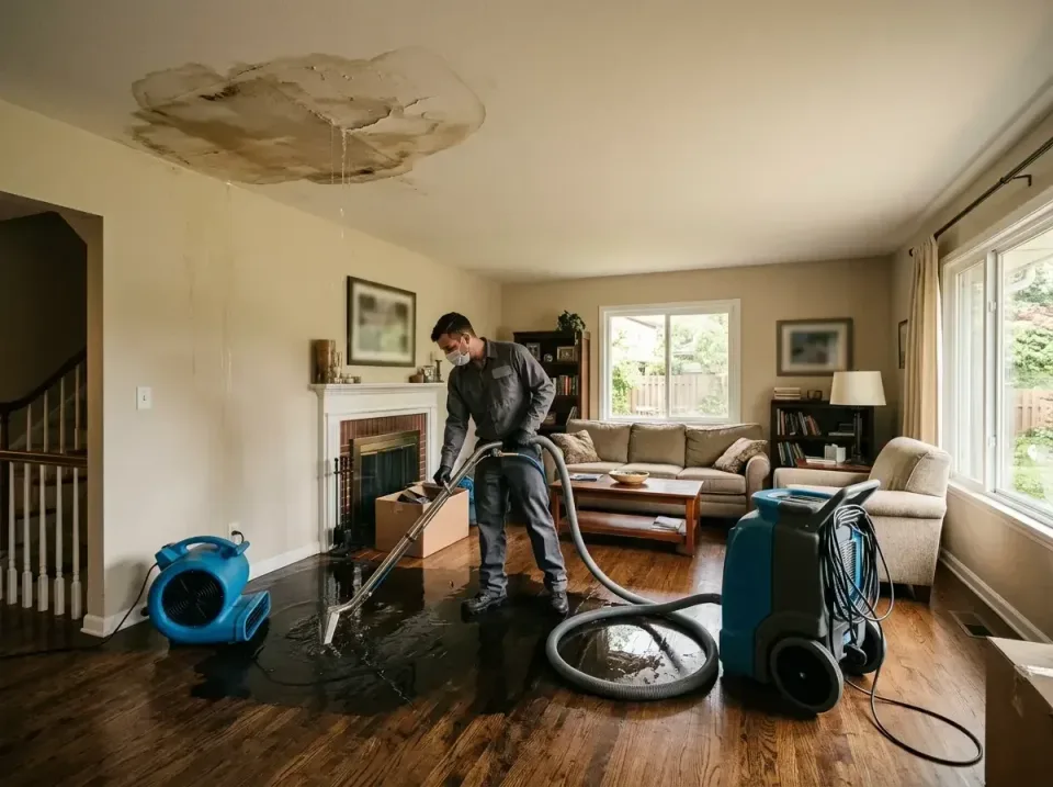 attic-pipe-burst-ceiling-drip-008 — frequently asked questions, Water Damage Restoration & Carpet Care in Maryville, IL